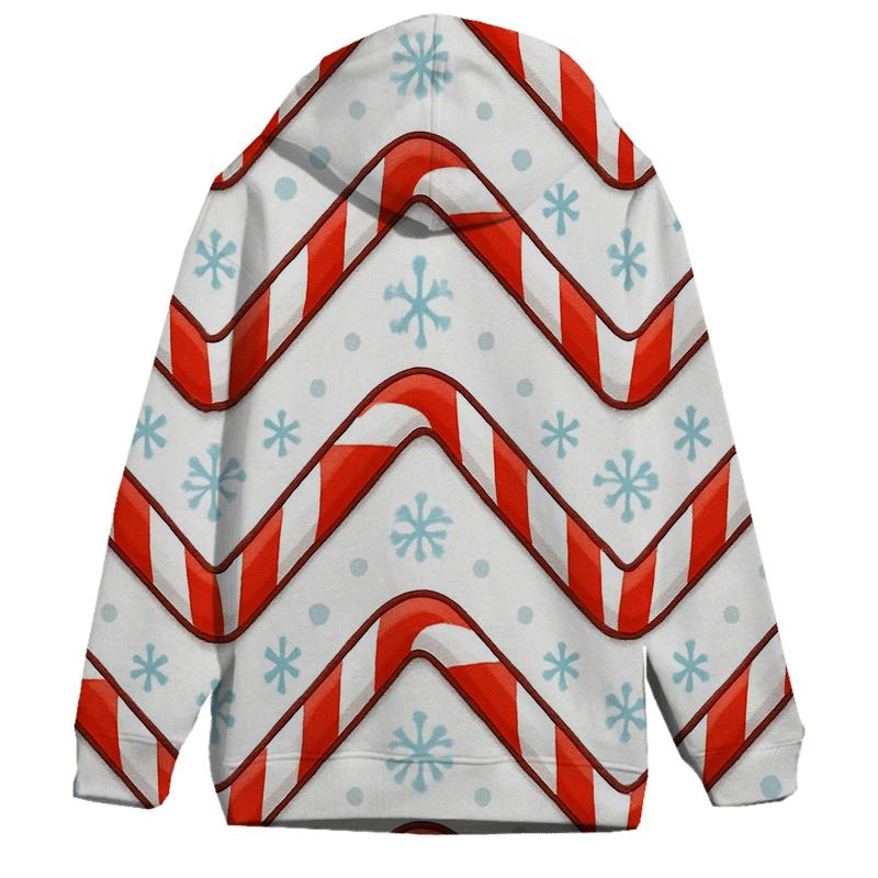 Candy Cane Chevron Parade On Snowfield lightweight hoodies