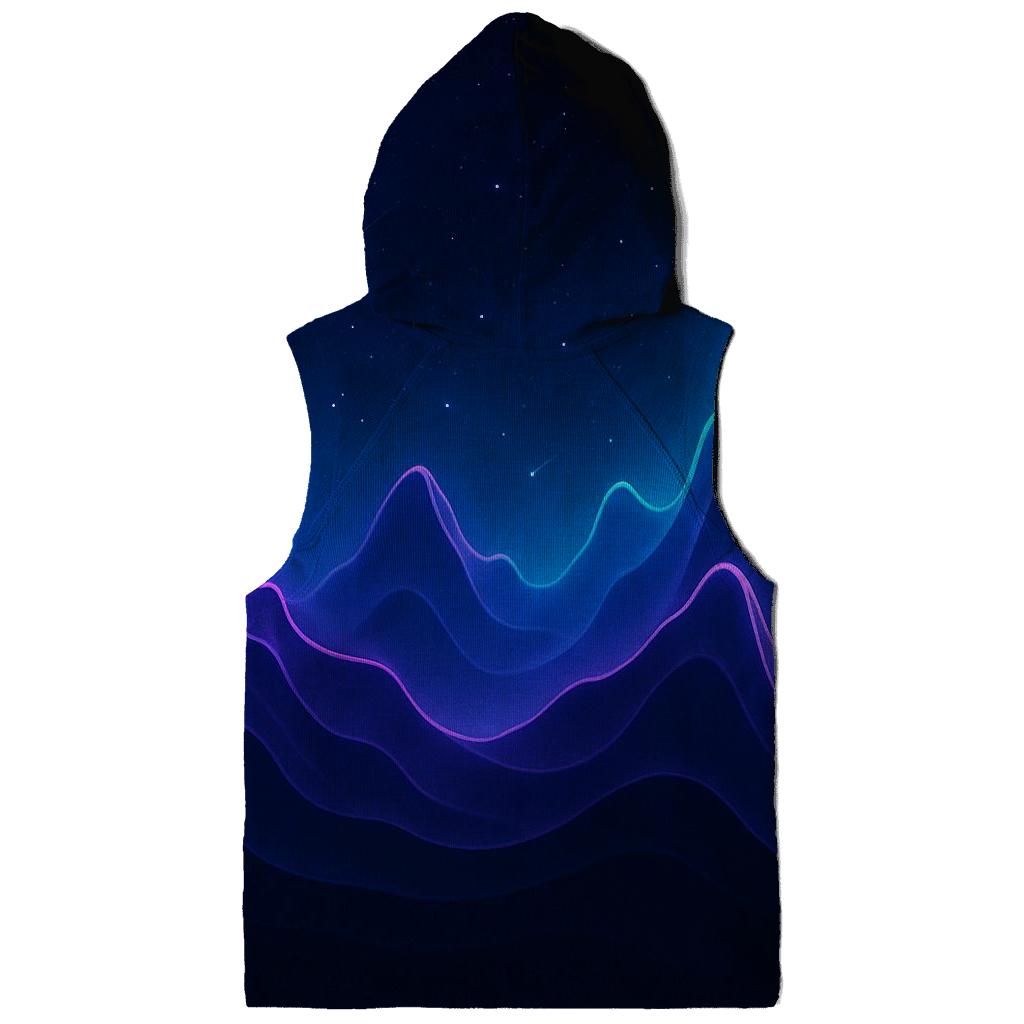 Starlit Gradient Skyline Waves zip-up hoodies