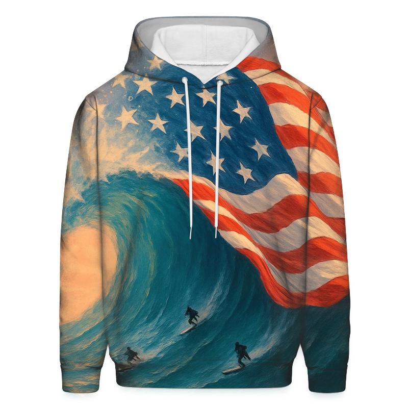 Ocean Waves Of Freedom pullover hoodies