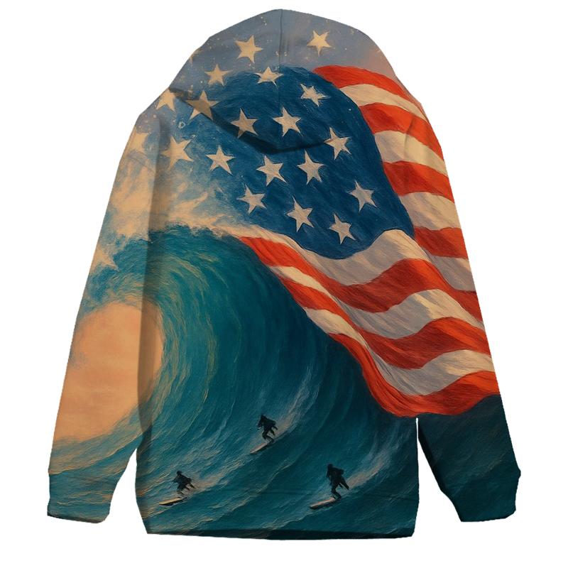 Ocean Waves Of Freedom pullover hoodies