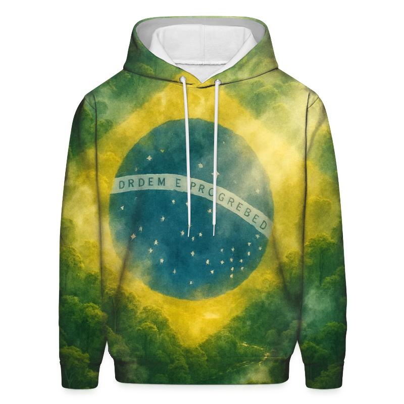 Brazilian Forest Constellation Flag zip-up hoodies