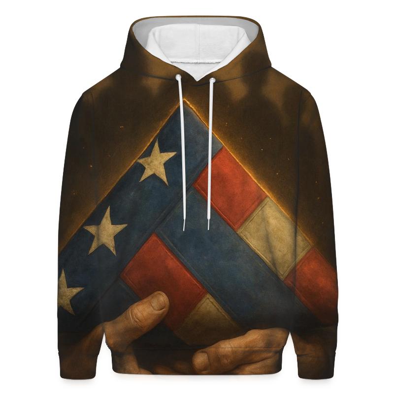 Silent Promise Of The Folded Flag heavyweight hoodies