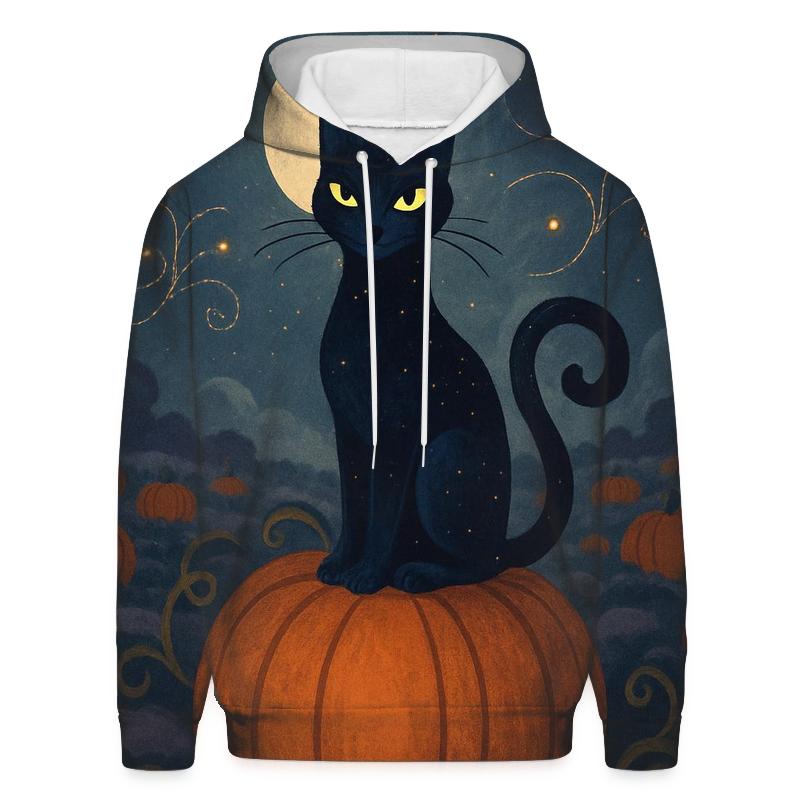 Pumpkin Patch Moonlight Cat custom hoodies