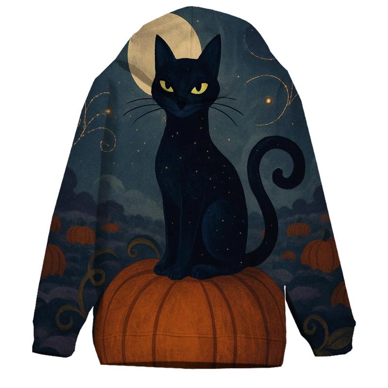 Pumpkin Patch Moonlight Cat custom hoodies