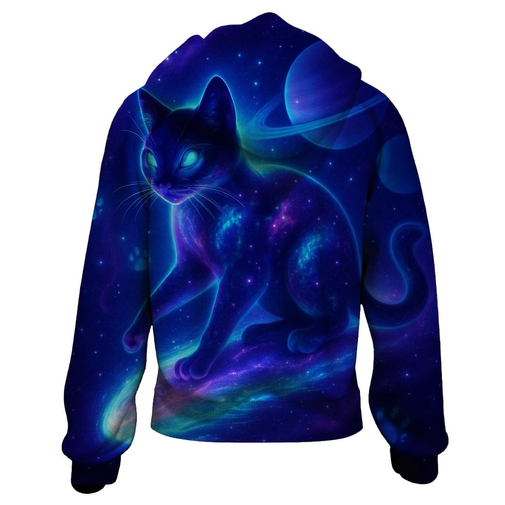 Nebula Voyager Cat zip-up hoodies