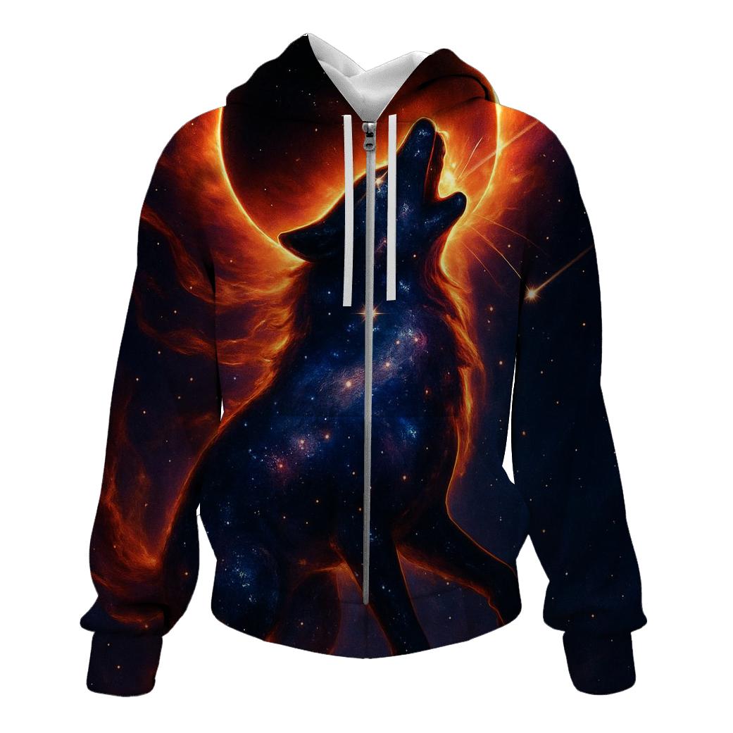 Astral Howl Eclipse embroidered hoodies
