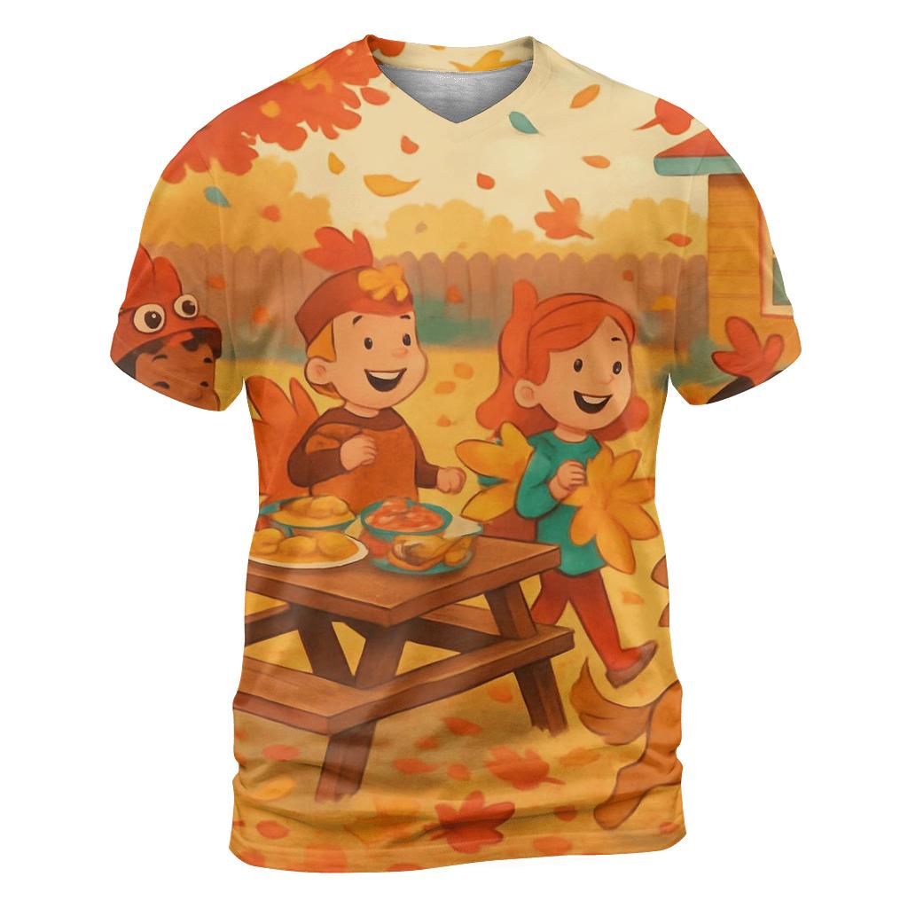 Little Turkeys Backyard Parade trendy printed shirt styles