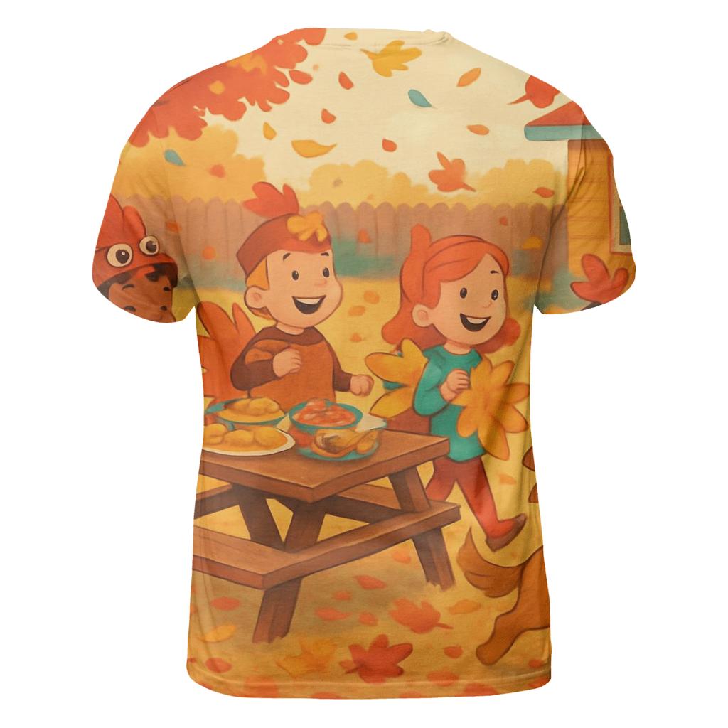 Little Turkeys Backyard Parade trendy printed shirt styles