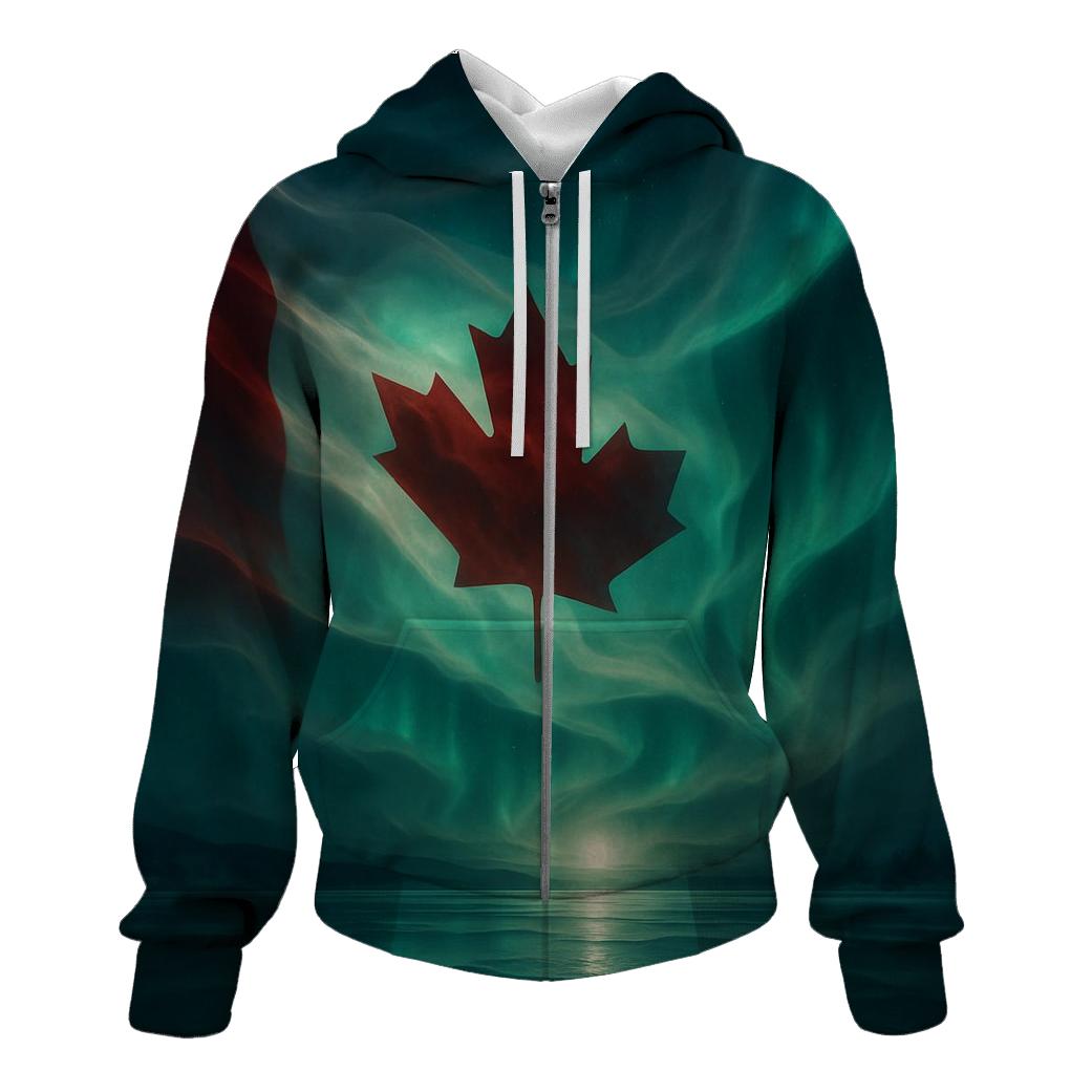 Aurora Over The Maple Banner hoodie designs