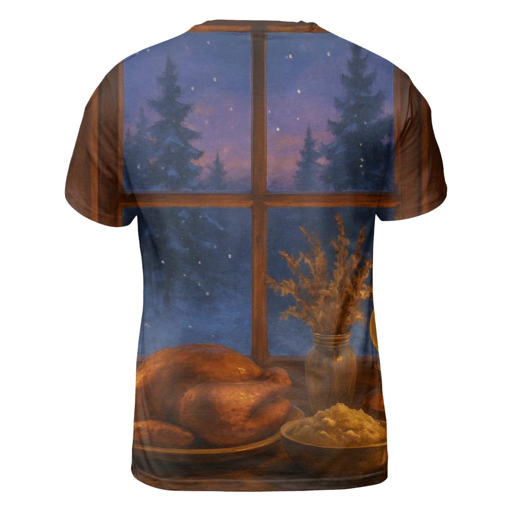 Cabin Window Harvest Glow unique graphic print tees