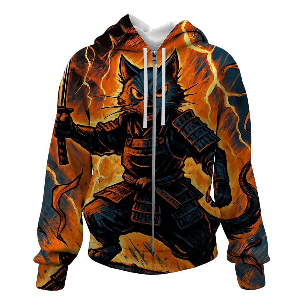 Samurai Stormfront Cat custom hoodies