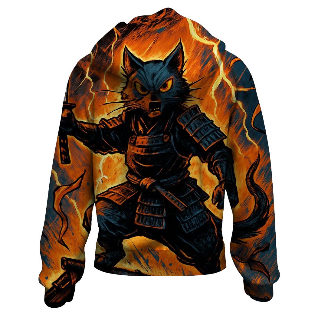 Samurai Stormfront Cat custom hoodies