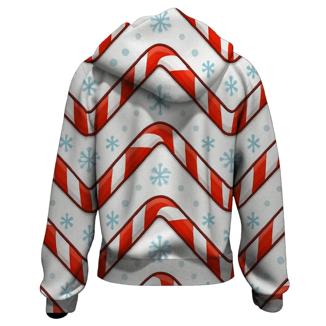 Candy Cane Chevron Parade On Snowfield hoodie trends