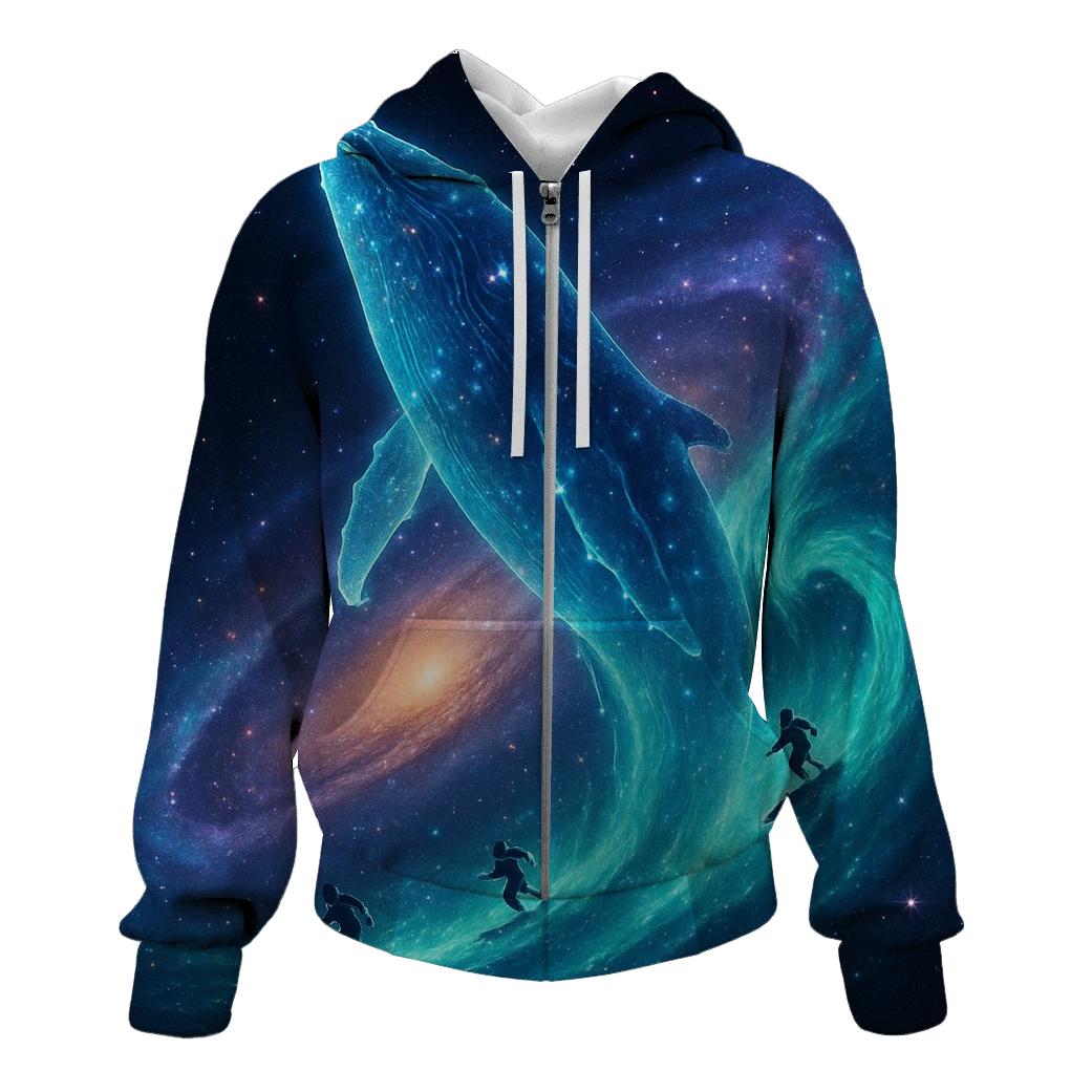 Whale Of The Andromeda Tides embroidered hoodies