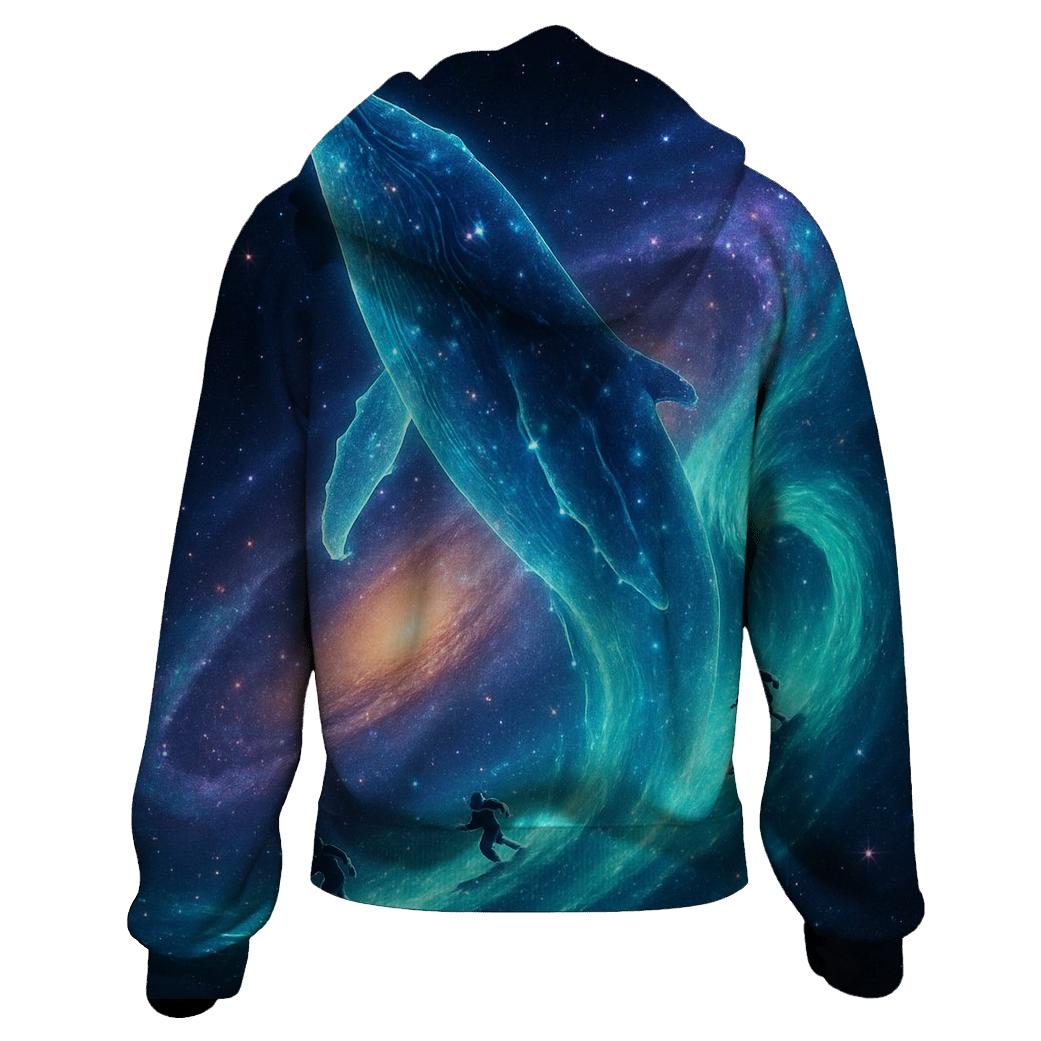 Whale Of The Andromeda Tides embroidered hoodies