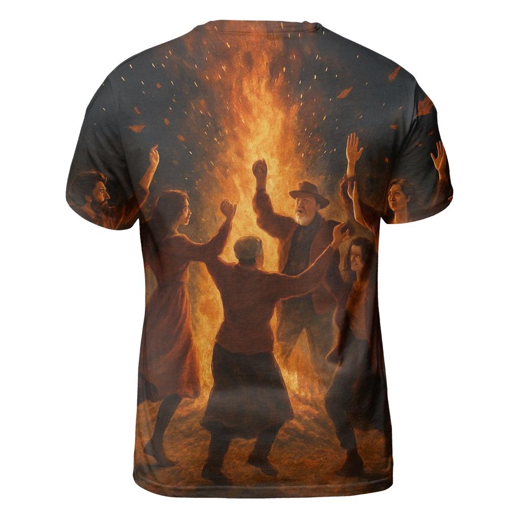 Harvest Dance Around The Bonfire designer pattern shirts