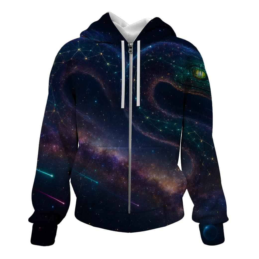 Starlit Serpent Of The Milky Way lightweight hoodies