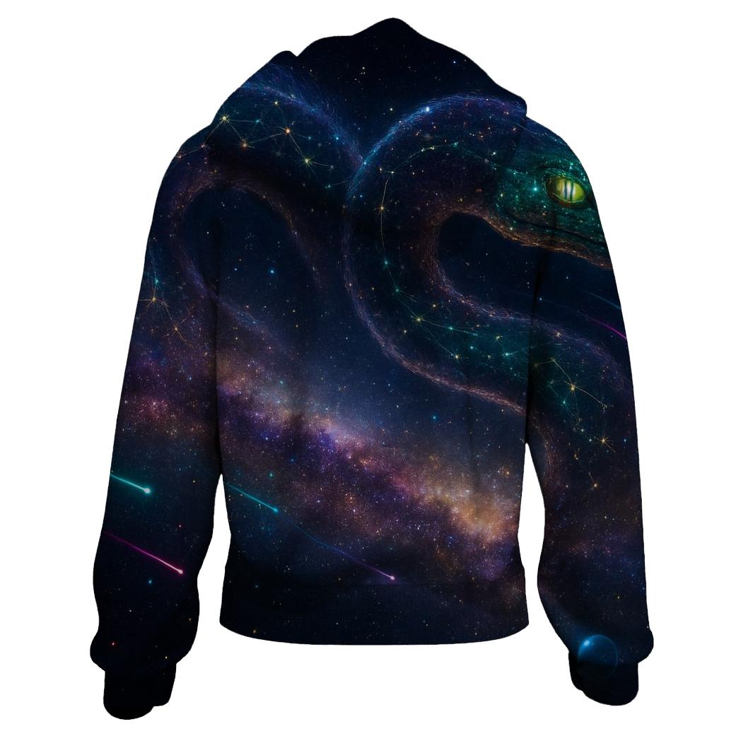 Starlit Serpent Of The Milky Way lightweight hoodies