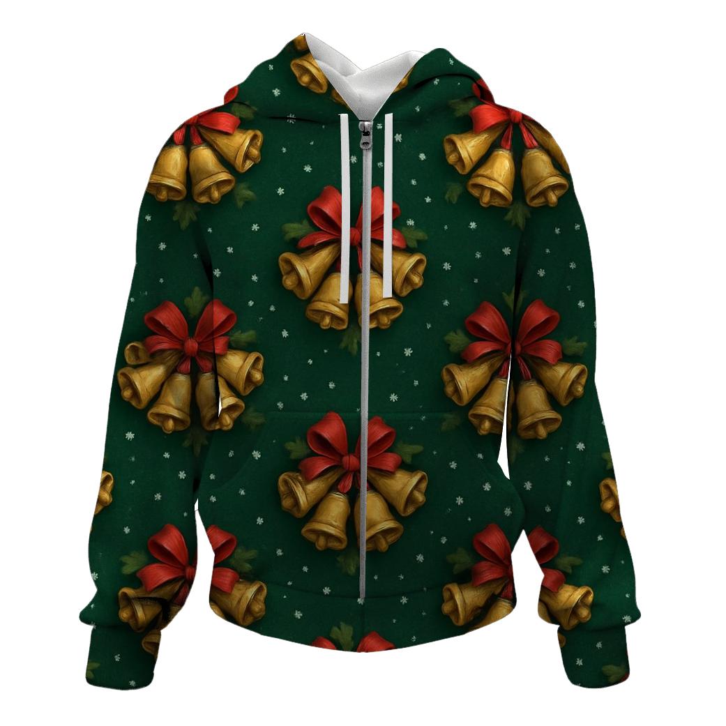 Golden Bells Radial Burst On Emerald Velvet designer hoodies