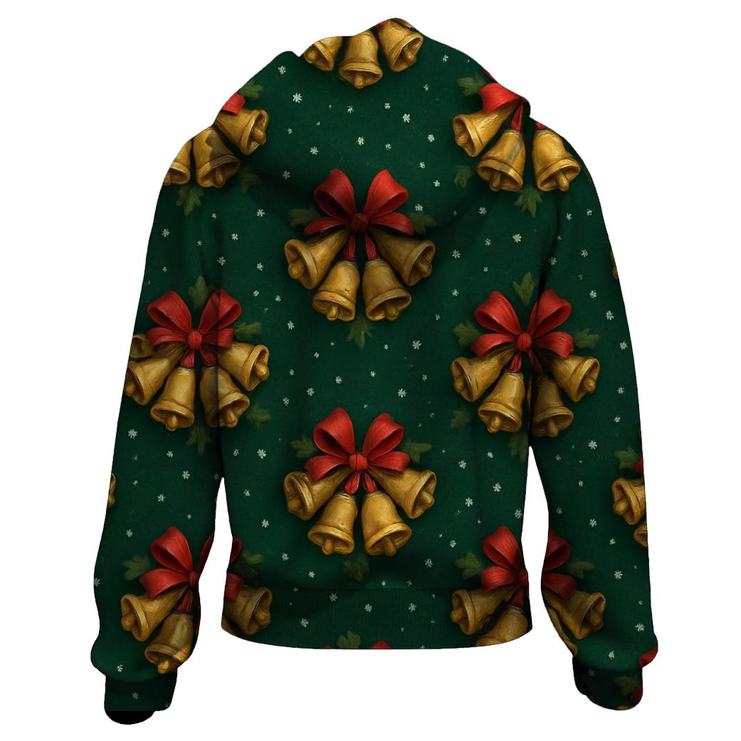 Golden Bells Radial Burst On Emerald Velvet designer hoodies