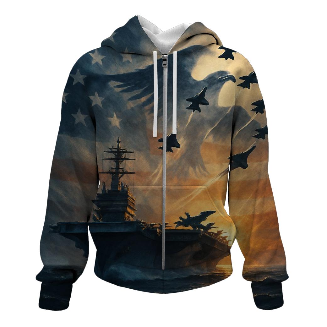 Liberty Wings Over The Sea graphic hoodies