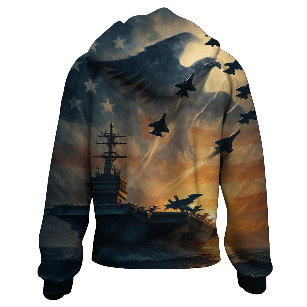 Liberty Wings Over The Sea graphic hoodies