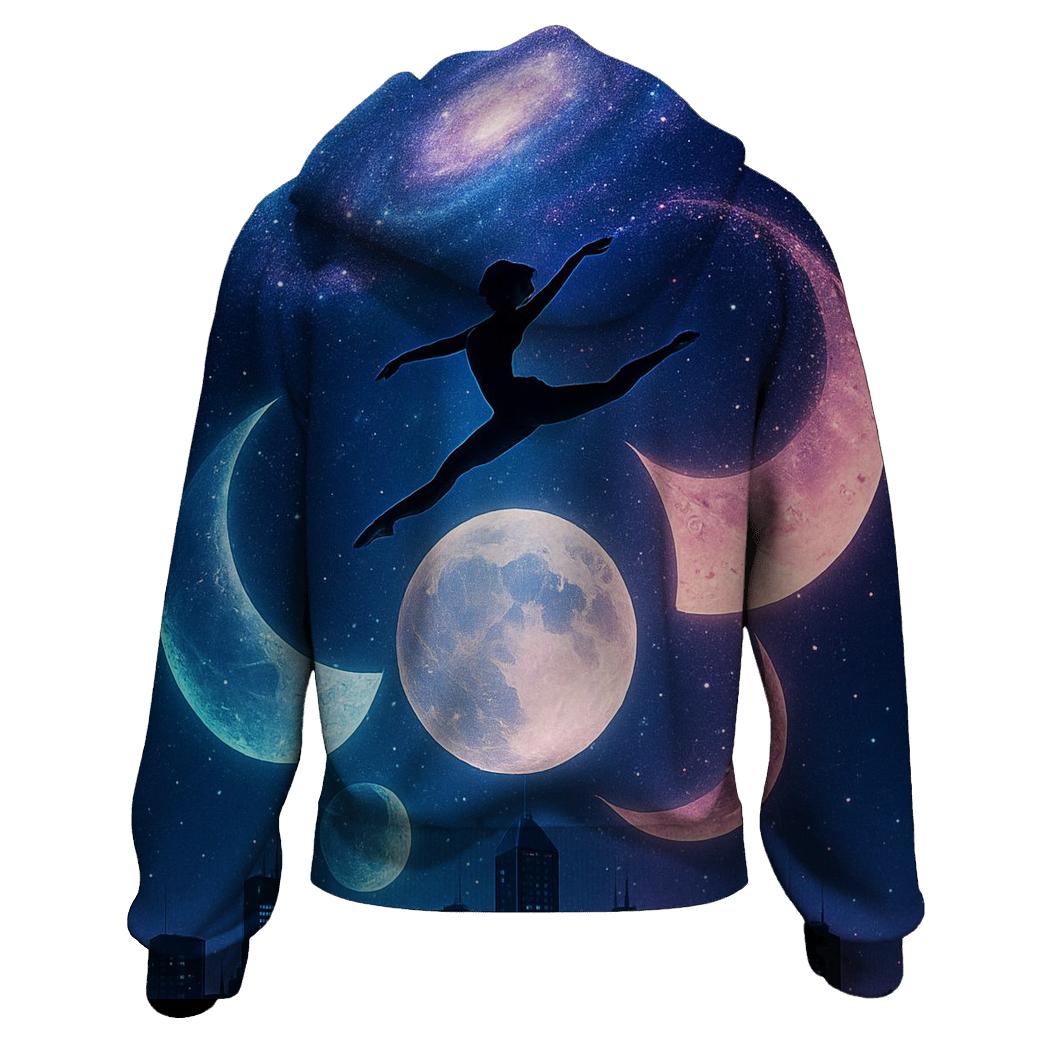 Lunar Phase Dance Above The City hoodie styles