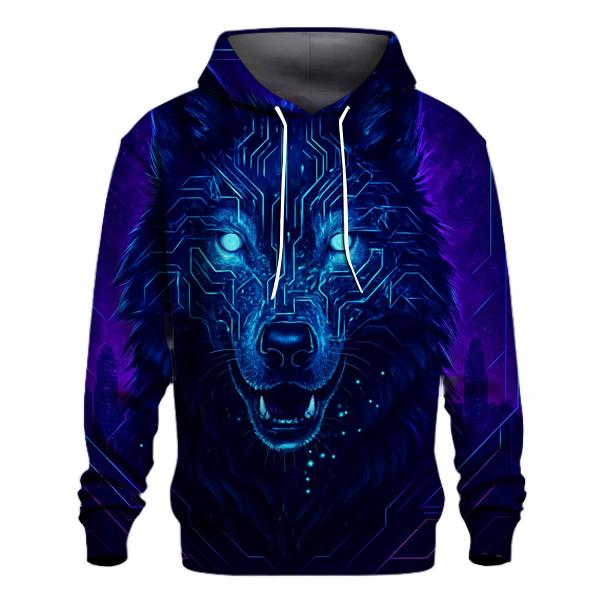 Lunar Circuit Alpha Wolf hoodies fashion