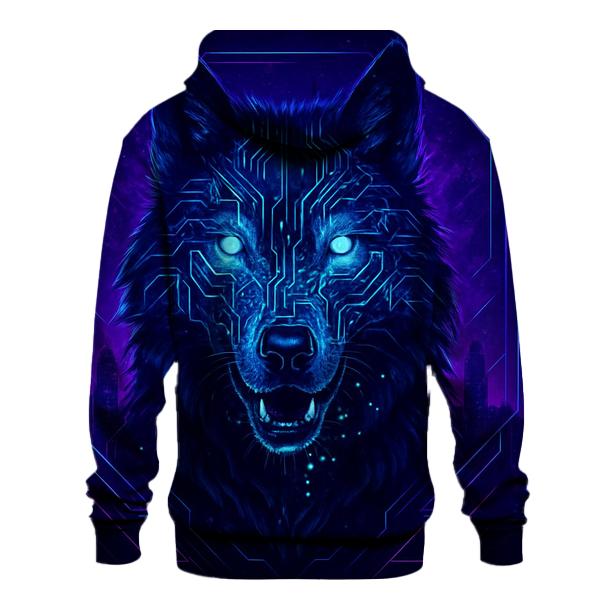 Lunar Circuit Alpha Wolf hoodies fashion