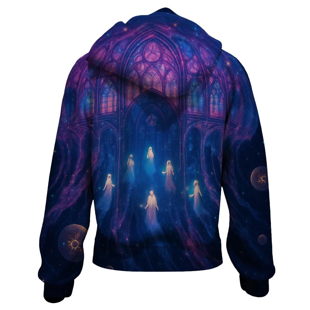 Orbiting Jellyfish Cathedral designer hoodies