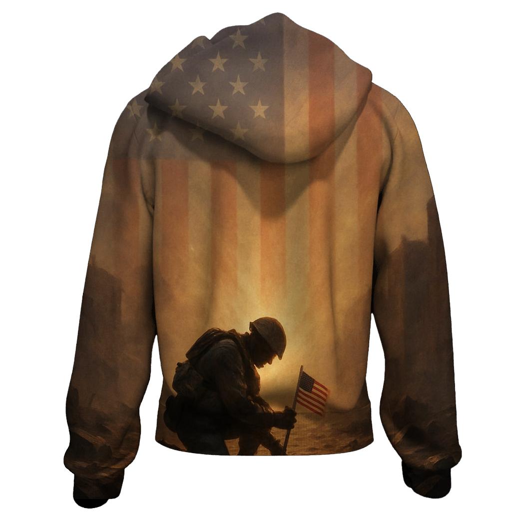 Rising From The Battlefield Dawn zip-up hoodies