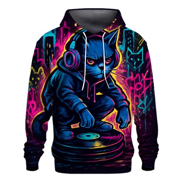 Graffiti Alley DJ Cat premium hoodies