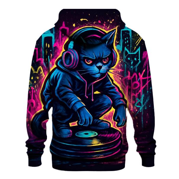 Graffiti Alley DJ Cat premium hoodies