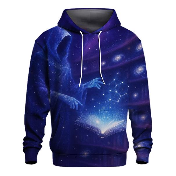 Celestial Library Of Spiral Galaxies embroidered hoodies
