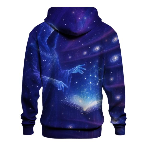 Celestial Library Of Spiral Galaxies embroidered hoodies