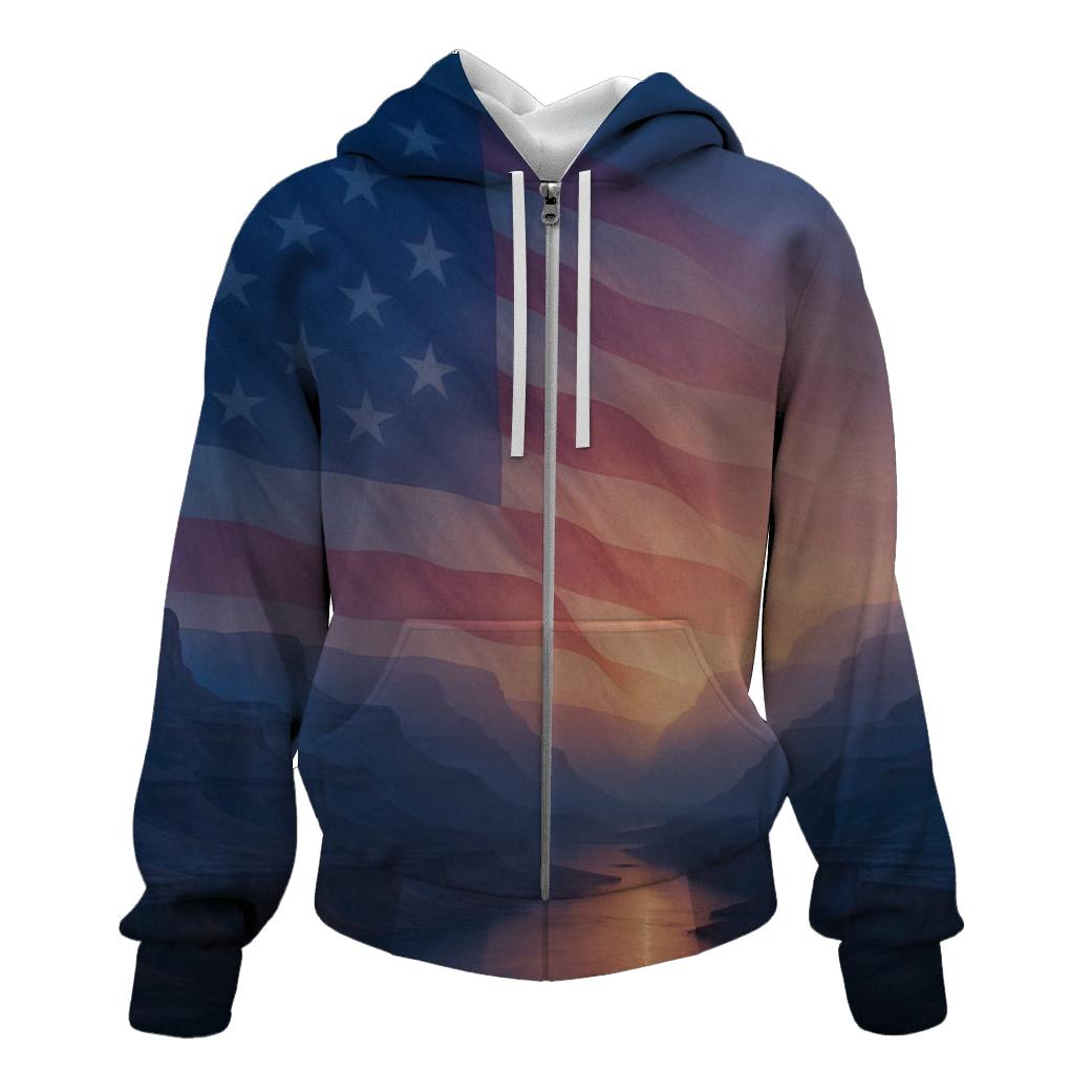 Stars Over The Grand Canyon Banner embroidered hoodies