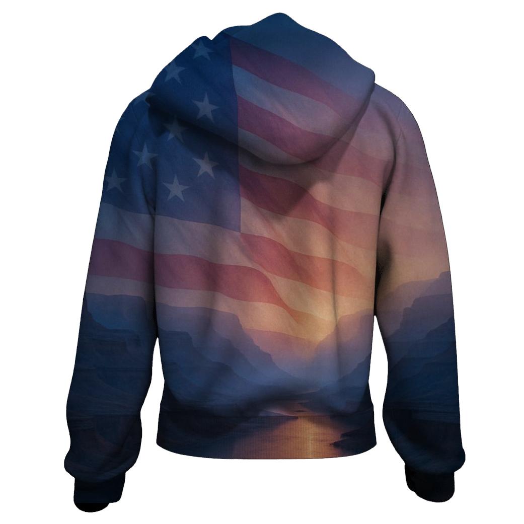 Stars Over The Grand Canyon Banner embroidered hoodies