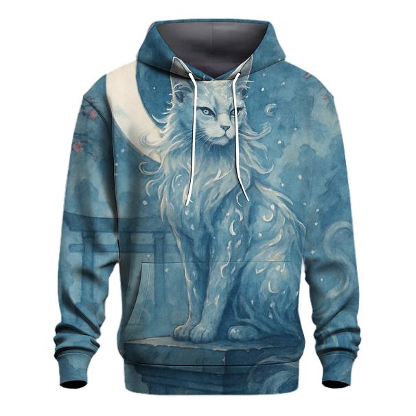Moonlit Shrine Guardian Cat hoodie trends