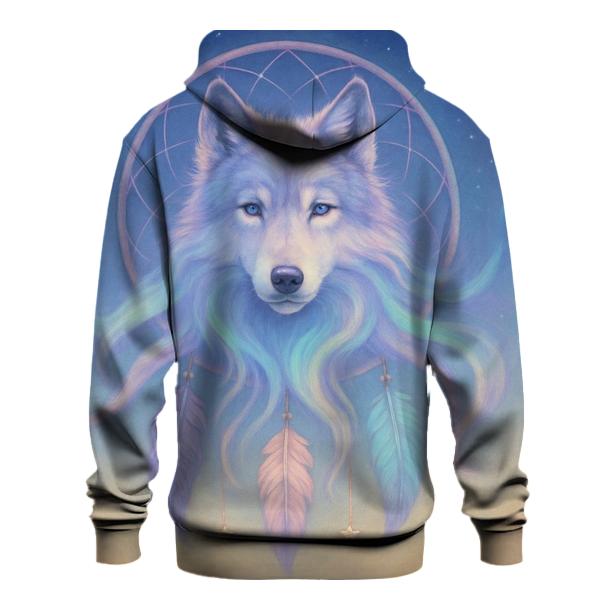 Dreamcatcher Aurora Wolf designer hoodies
