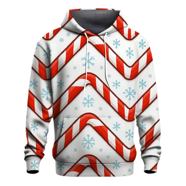 Candy Cane Chevron Parade On Snowfield hoodies fashion