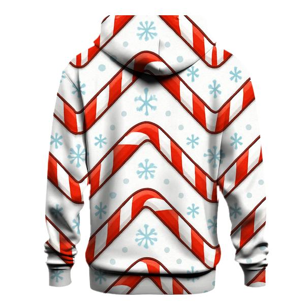 Candy Cane Chevron Parade On Snowfield hoodies fashion