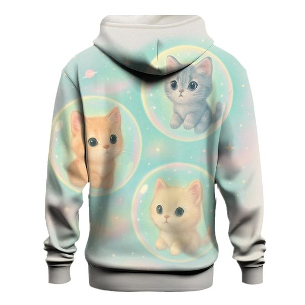 Bubble Galaxy Kitten Orbit graphic hoodies