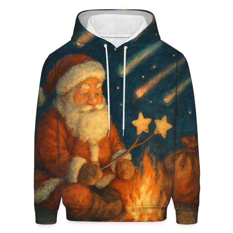 Meteor Shower Campfire Santa designer hoodies