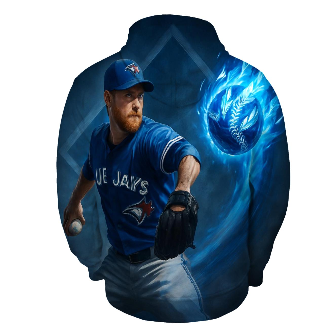 Blue Jays Frostfire Pitch Arc zip-up hoodies