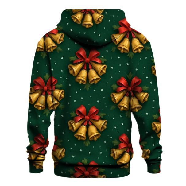 Golden Bells Radial Burst On Emerald Velvet hoodie designs