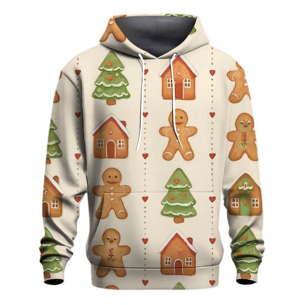 Gingerbread Village Stripe On Cream Canvas hoodies fashion