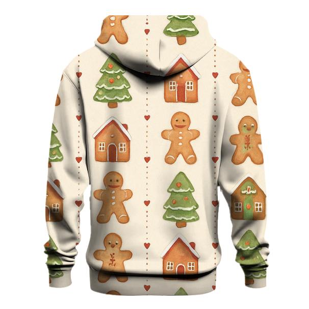 Gingerbread Village Stripe On Cream Canvas hoodies fashion
