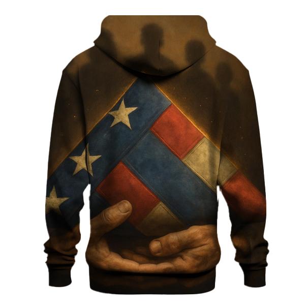Silent Promise Of The Folded Flag embroidered hoodies