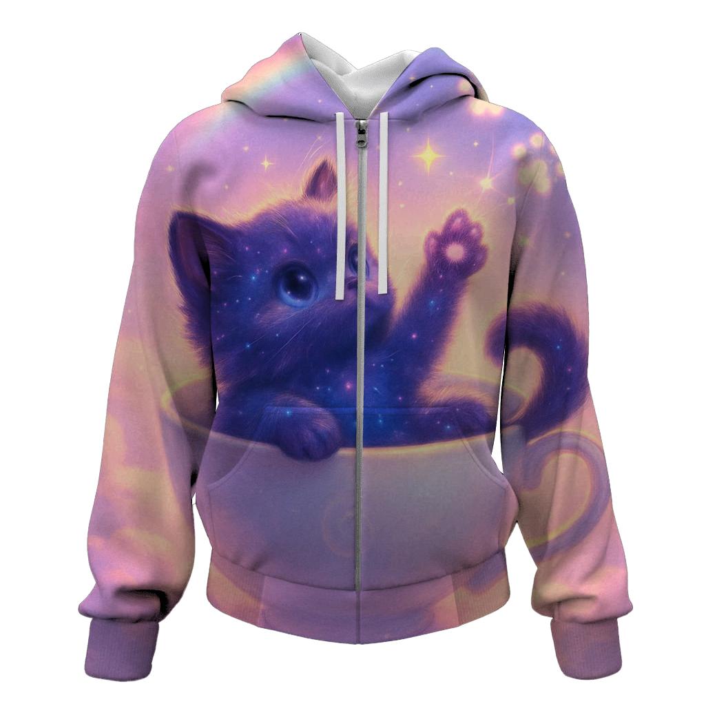 Celestial Teacup Kitten hoodie trends