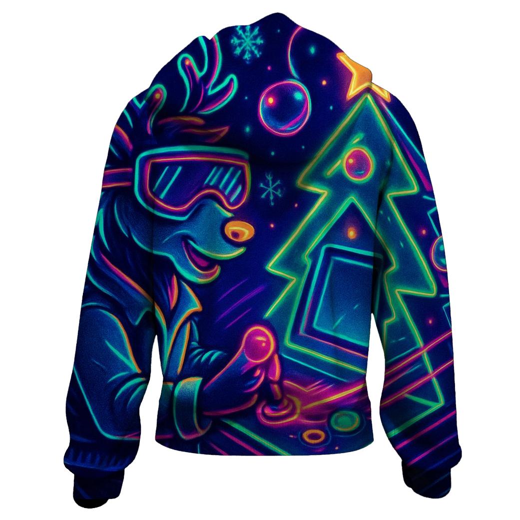 Midnight Reindeer Arcade zip-up hoodies